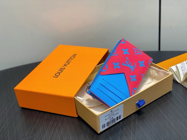 Louis Vuitton Coin Card Holder M14762 Blue&Red