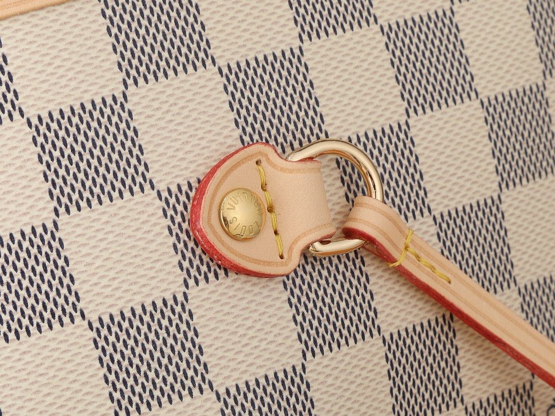 Louis Vuitton Damier Ebene Original NEVERFULL MM N40601 White&Pink Louis Vuitton Damier Ebene Original NEVERFULL MM N40601 White&Pink