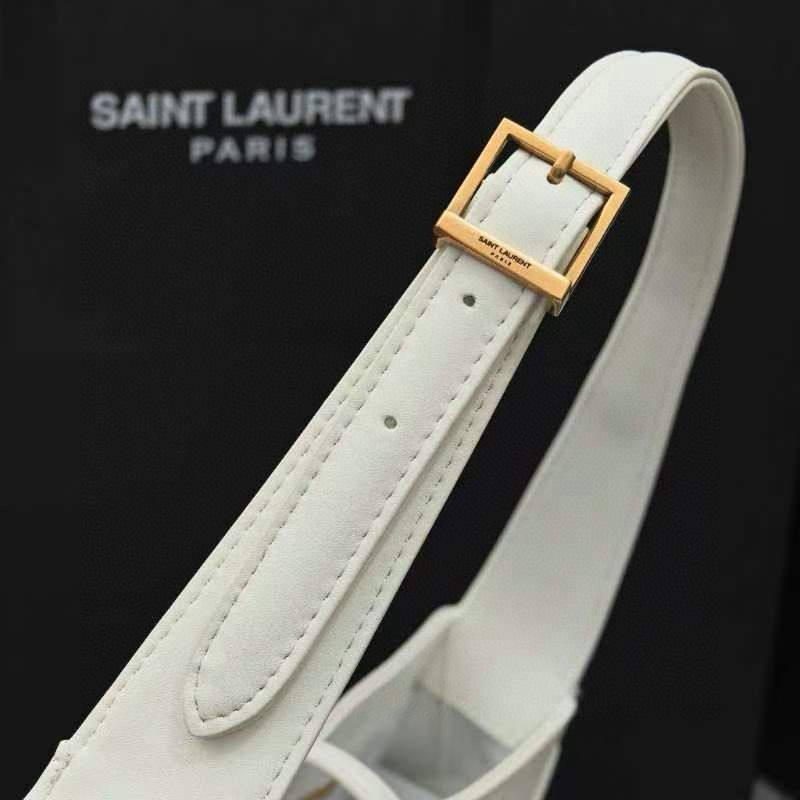 Yves Saint Laurent Original Leather Mini Shoulder Bag LE5A7 White Yves Saint Laurent Original Leather Mini Shoulder Bag LE5A7 White