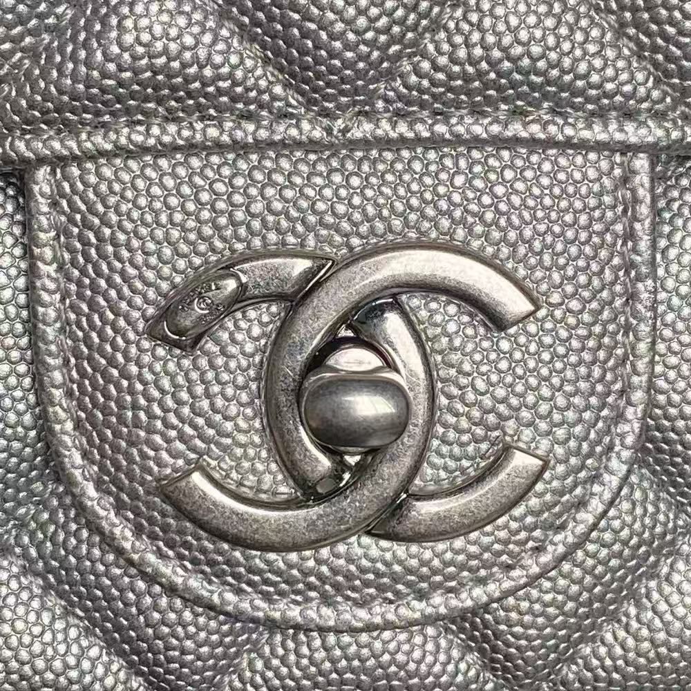 Chanel Mini Flap Bag Original Caviar Leather AS5759 Silver Chanel Mini Flap Bag Original Caviar Leather AS5759 Silver