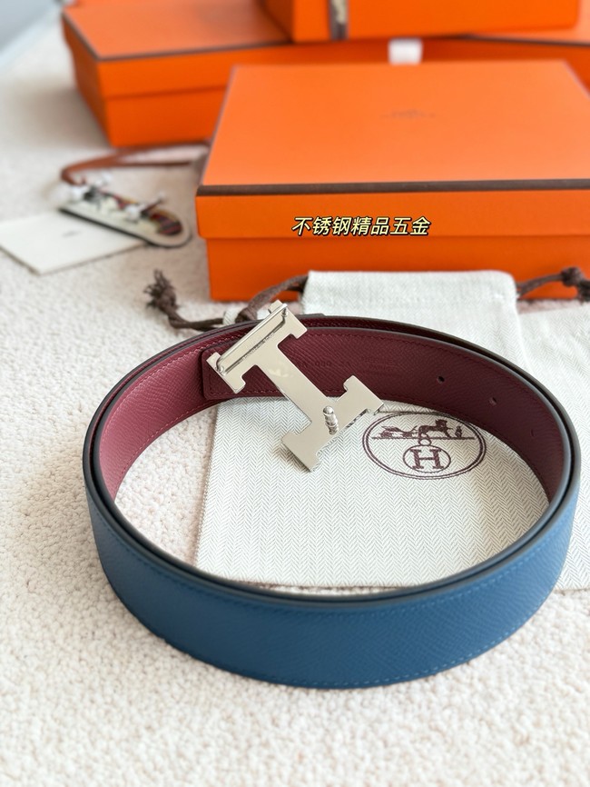 Hermes Epsom calfskin double-sided leather belt 66000
