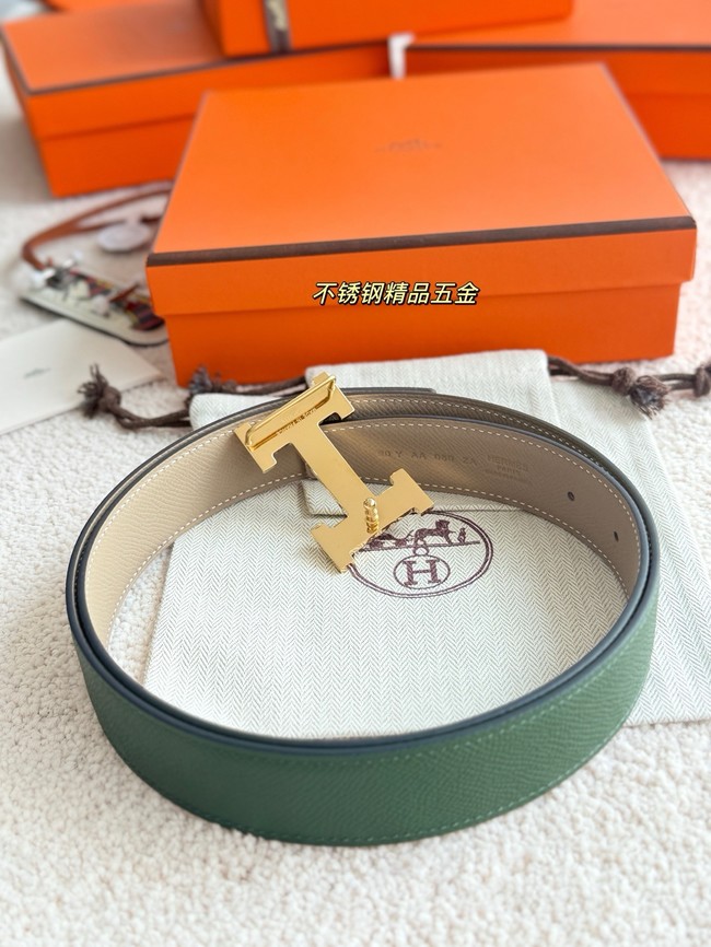 Hermes Epsom calfskin double-sided leather belt 66002