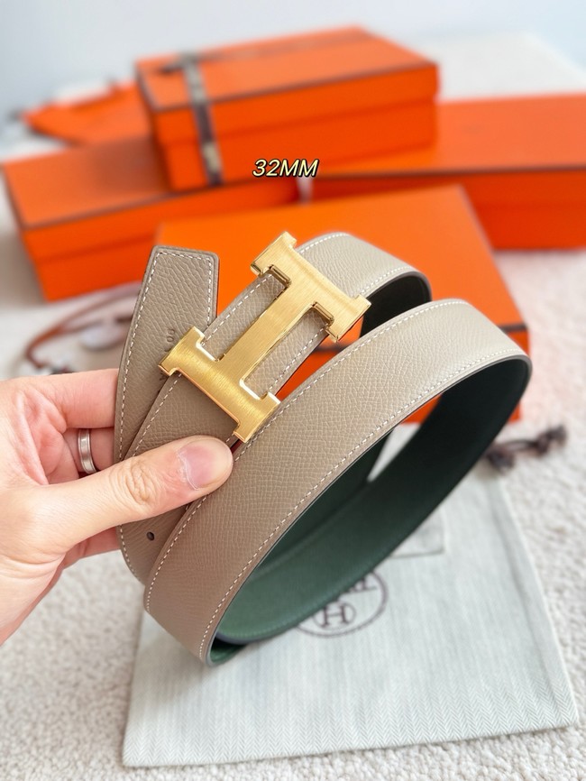 Hermes Epsom calfskin double-sided leather belt 66002