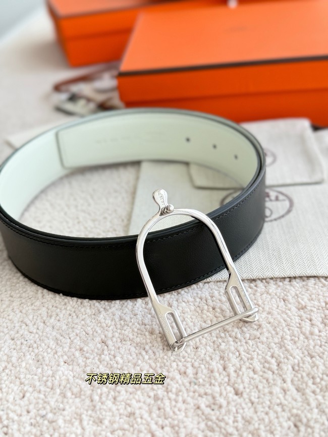 Hermes Swift calfskin double-sided leather belt 66018