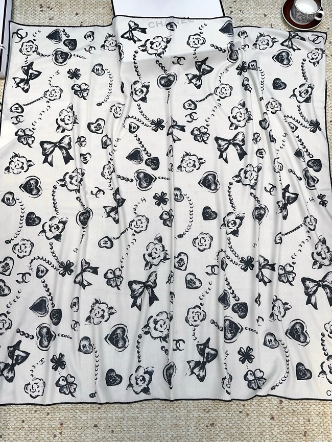 Chanel Square Scarf Silk Jacquard XT263 