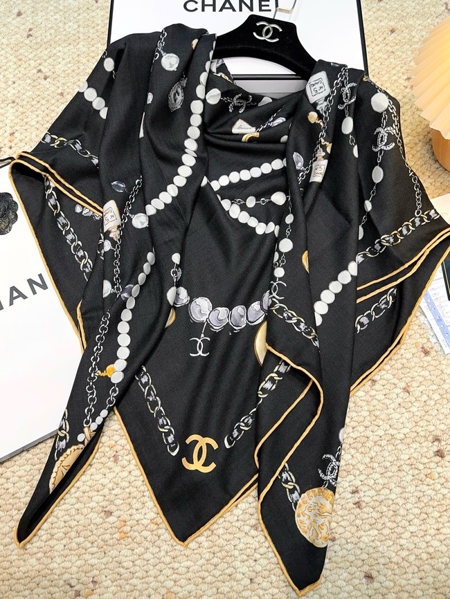 Chanel Square Scarf Silk Jacquard XT266