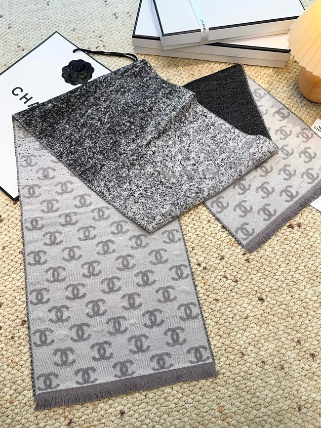 Chanel pattern cashmere scarf XT271