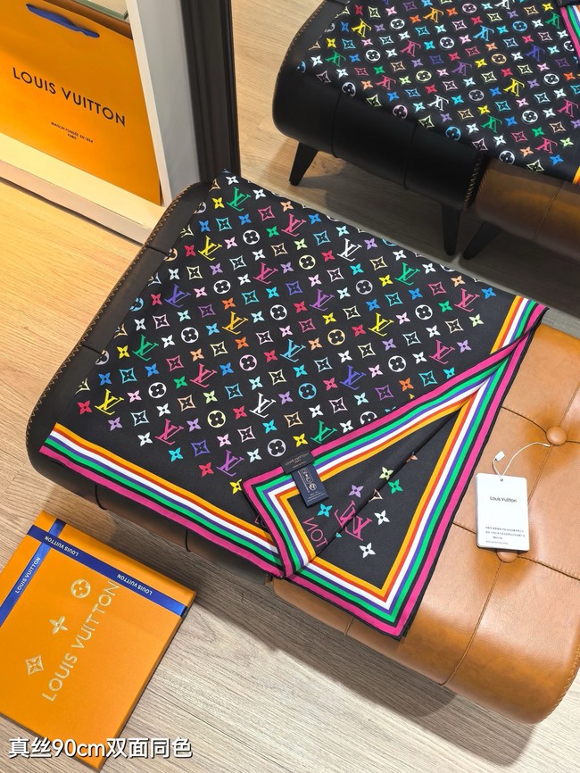 Louis Vuitton Square Scarf Silk Jacquard XT284