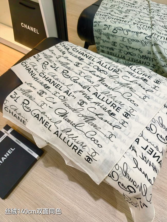 Chanel Shawl Cashmere and Silk Jacquard KY104