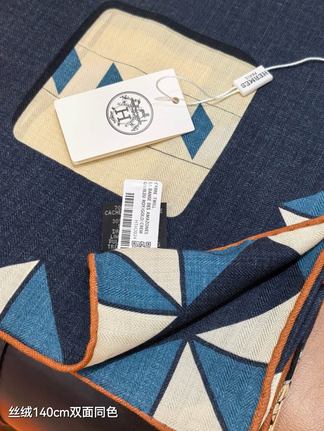 Hermes Shawl Cashmere and Silk Jacquard KY113