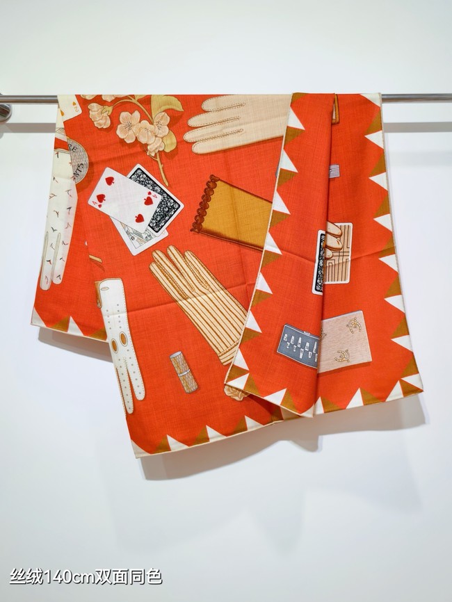 Hermes Shawl Cashmere and Silk Jacquard KY114