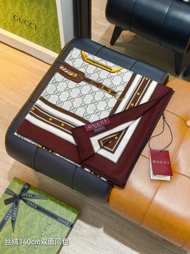 Gucci Square Scarf Silk Jacquard KY145
