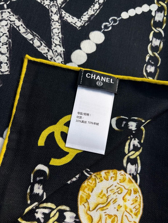 Chanel Square Scarf Silk Twill KY186