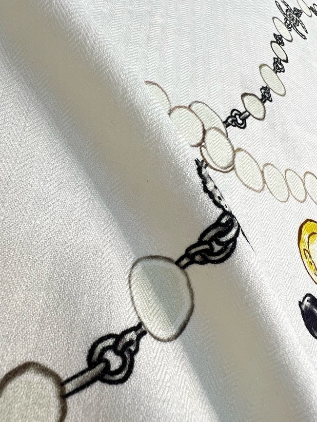 Chanel Square Scarf Silk Twill KY187