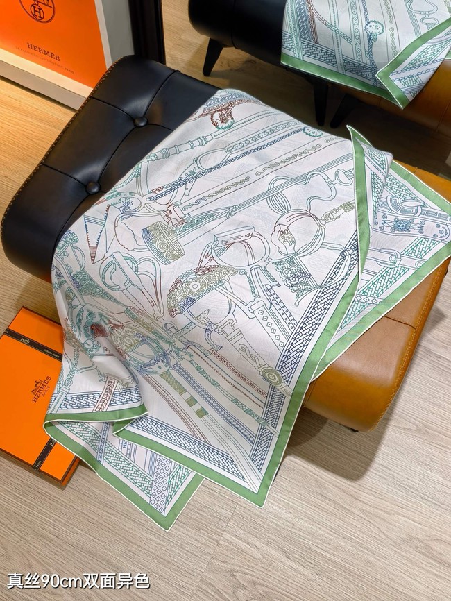 Hermes 90 Square Scarf Silk Twill KY156