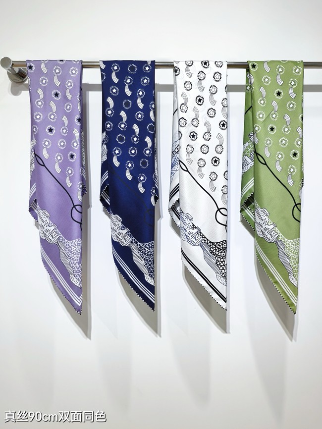 Hermes 90 Square Scarf Silk Twill KY168