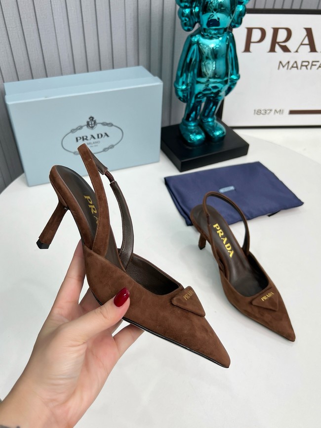 Prada leather slingback pumps 45086-1