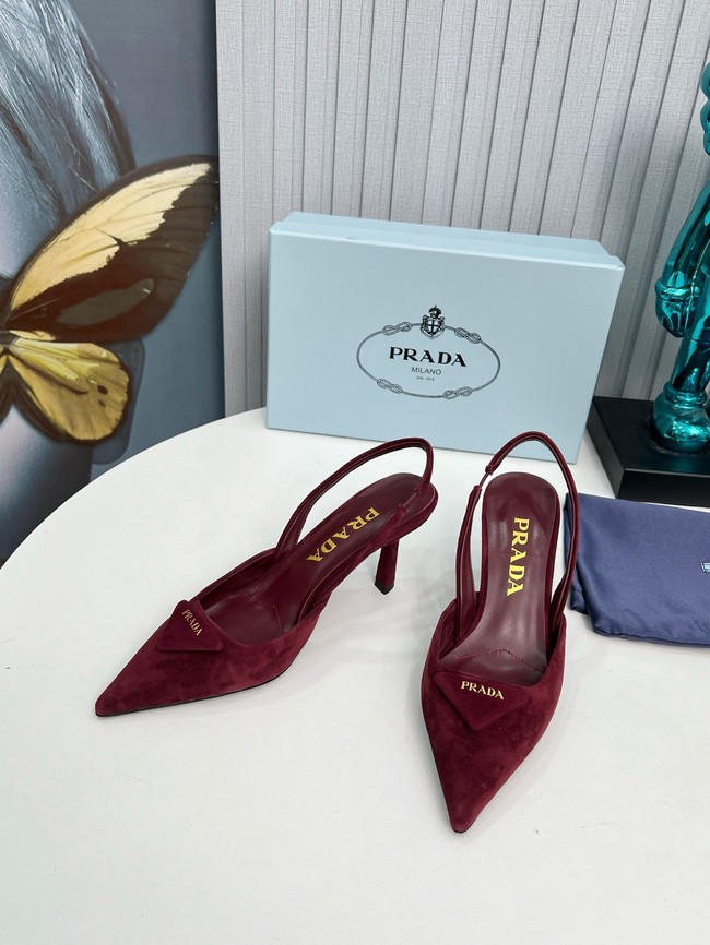Prada leather slingback pumps 45086-2