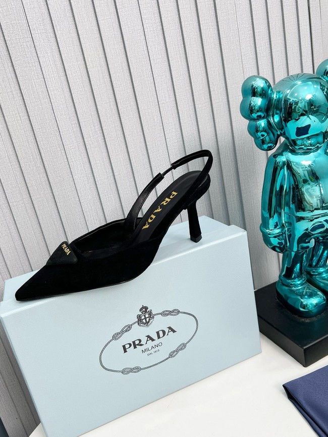 Prada leather slingback pumps 45086-3