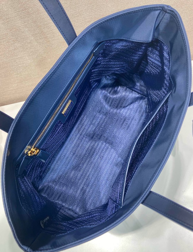 Prada Re-Edition 1978 medium Re-Nylon and Saffiano leather tote bag 1BG555 Baltic Blue