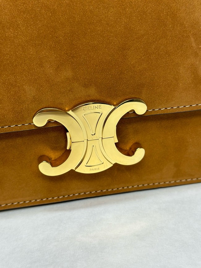 Celine TEEN TRIOMPHE BAG IN NUBUCK CALFSKIN 188423 CAMEL