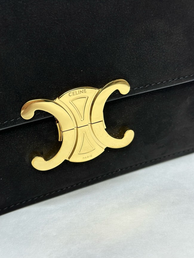 Celine TEEN TRIOMPHE BAG IN NUBUCK CALFSKIN 188423 black