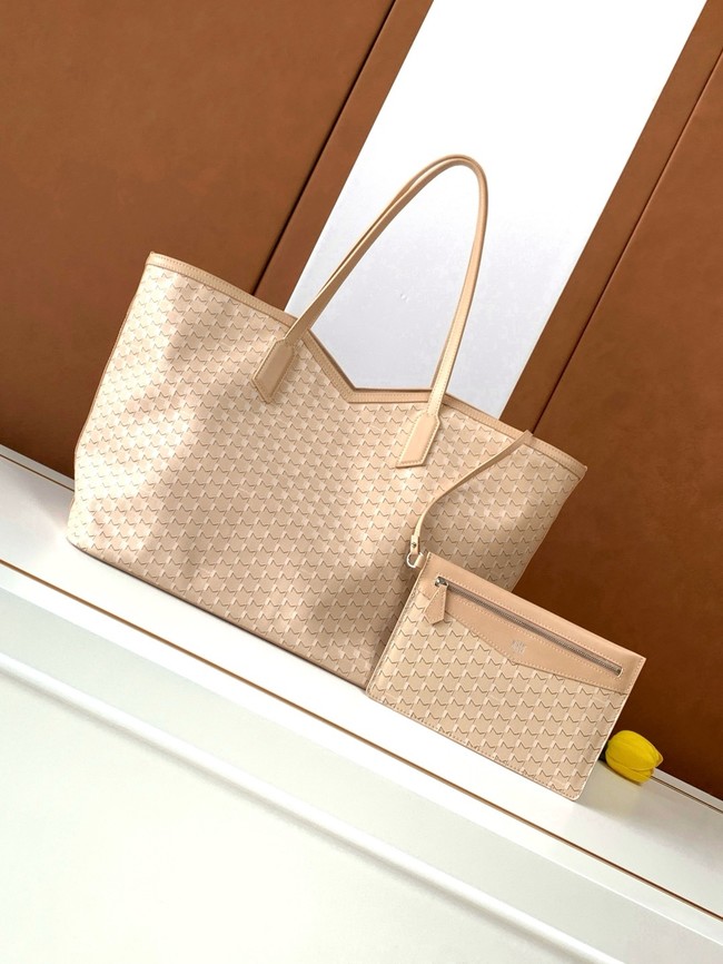 Goyard Calfskin Leather Tote Bag GM 3365 Nude