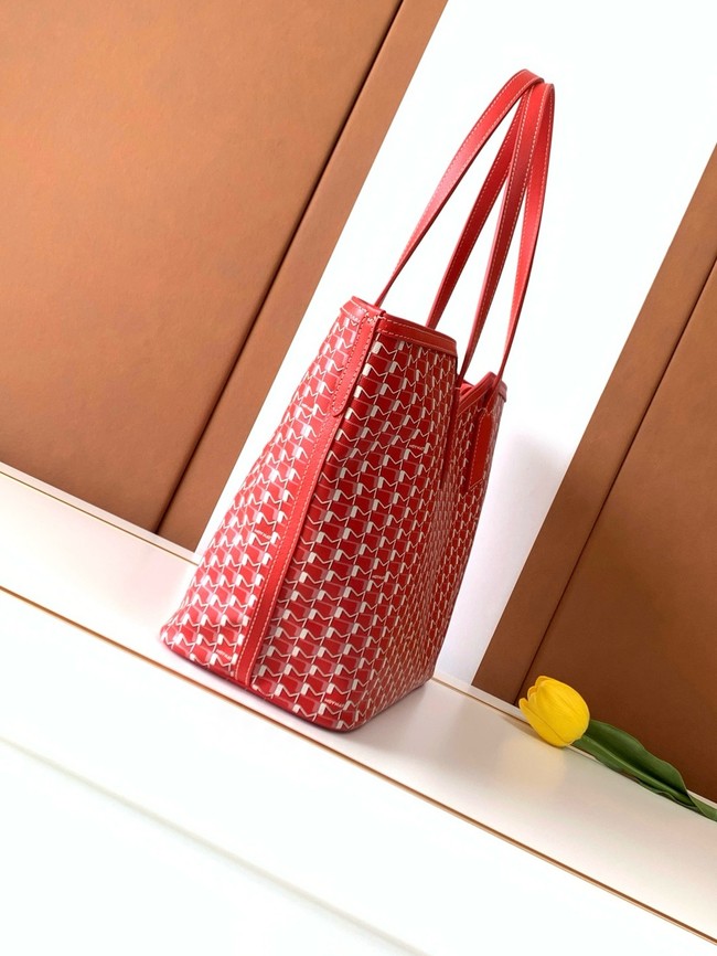 Goyard Calfskin Leather Tote Bag MM M8002 RED