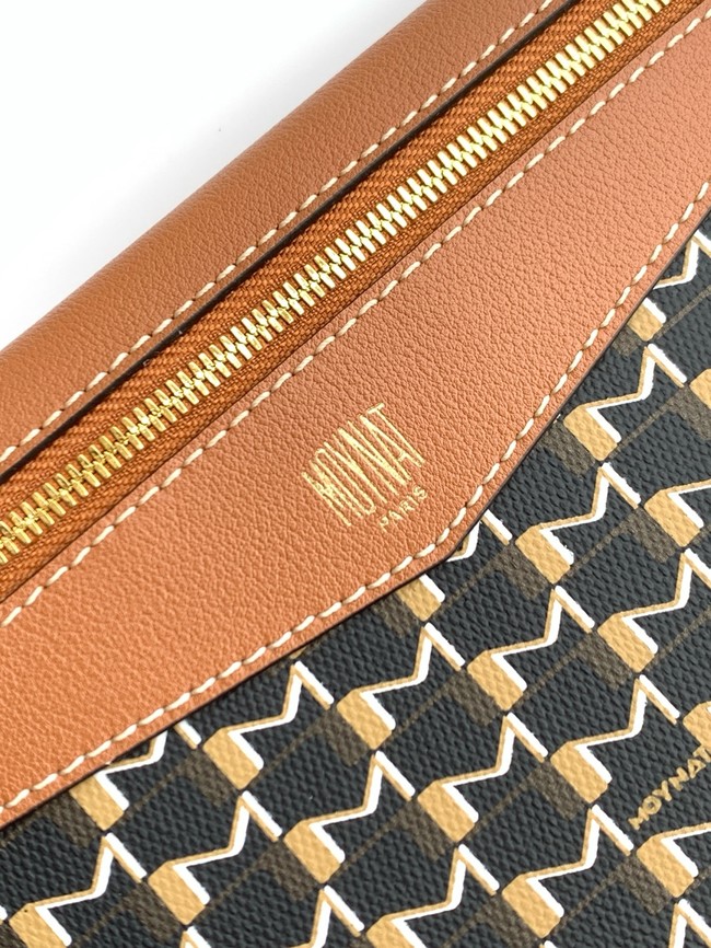 Goyard Calfskin Leather Tote Bag MM M8002 black&brown