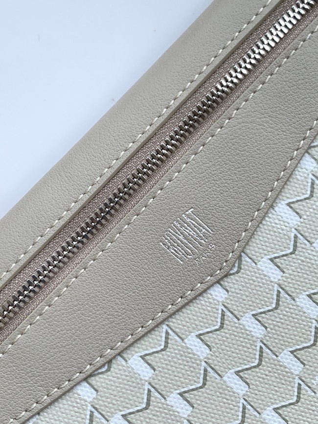 Goyard Calfskin Leather Tote Bag MM M8002 gray