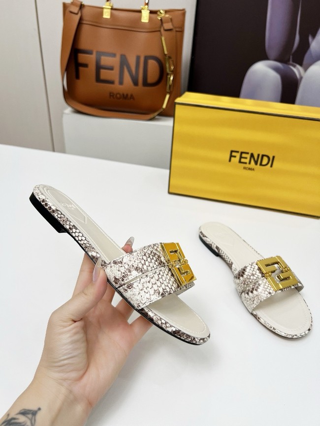 FENDI FFold leather mid-heel sandals 8R8538-3