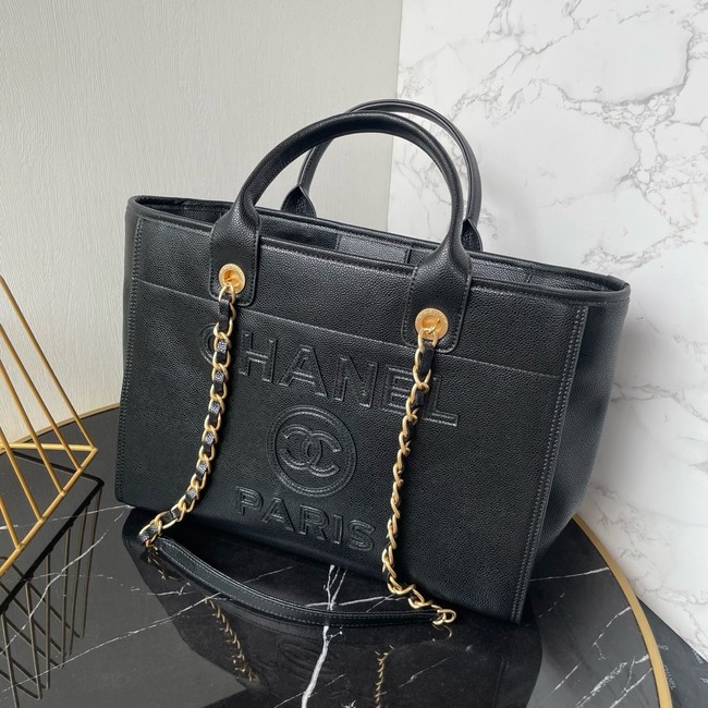 Chanel LARGE SHOPPING BAG Sheepskin AS3257 black
