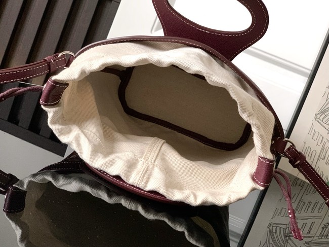 Goyard Calfskin Leather Tote Bag PM 00249 burgundy