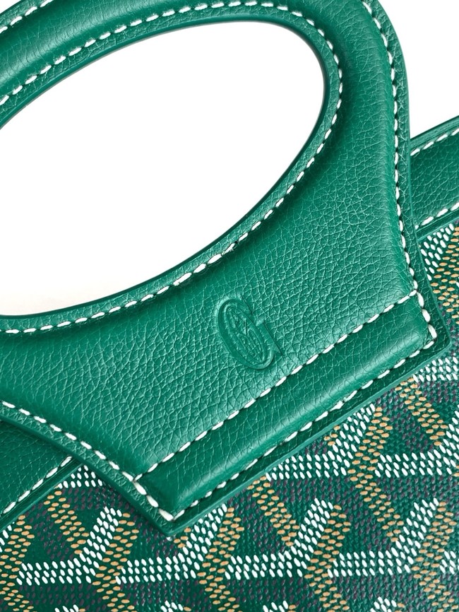 Goyard Calfskin Leather Tote Bag PM 00249 green