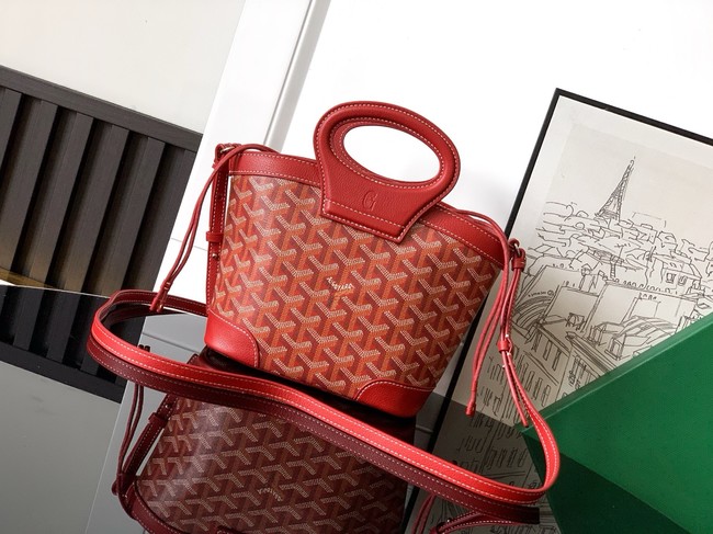 Goyard Calfskin Leather Tote Bag PM 00249 red