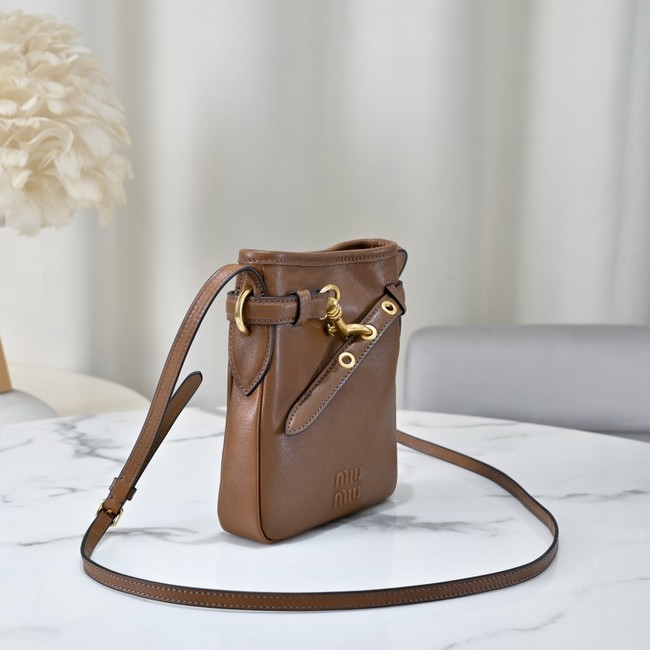 MIUMIU Nappa leather bag 5NR461 brown