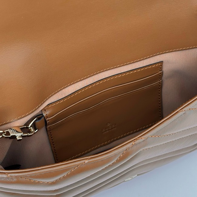 Gucci GG Marmont small shoulder bag 751526 brown