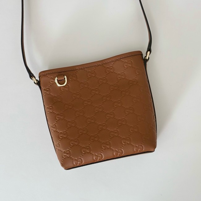 Gucci GG Emblem nano bucket bag 847090 brown
