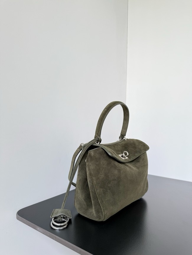 Balenciaga Rodeo Mini Handbag suede shoulder 795456 green