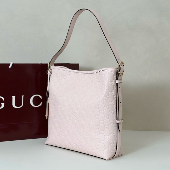 Gucci GG Emblem medium shoulder bag 847452 pink