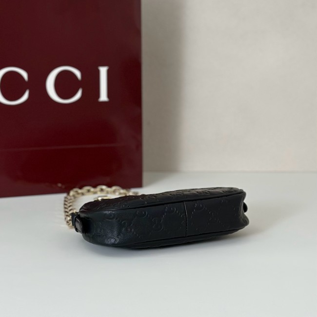 Gucci GG Emblem mini shoulder bag 847091 black