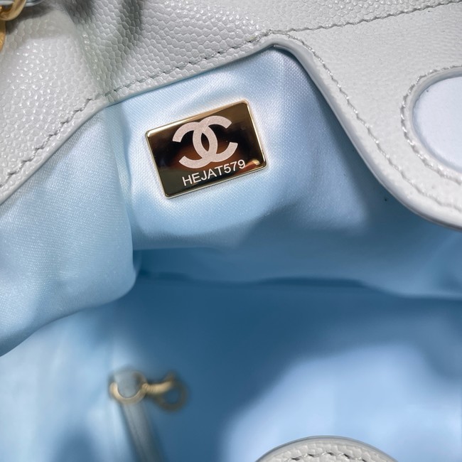 CHANEL 25 Medium Backpack AS5600 light blue