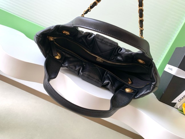 Chanel Shiny Lambskin Bow bag AS5851 black