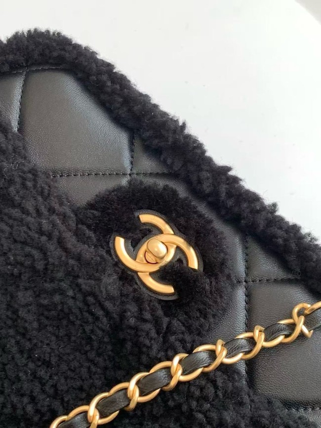 CHANEL Small Shoulder Bag Lambskin AS5149 black