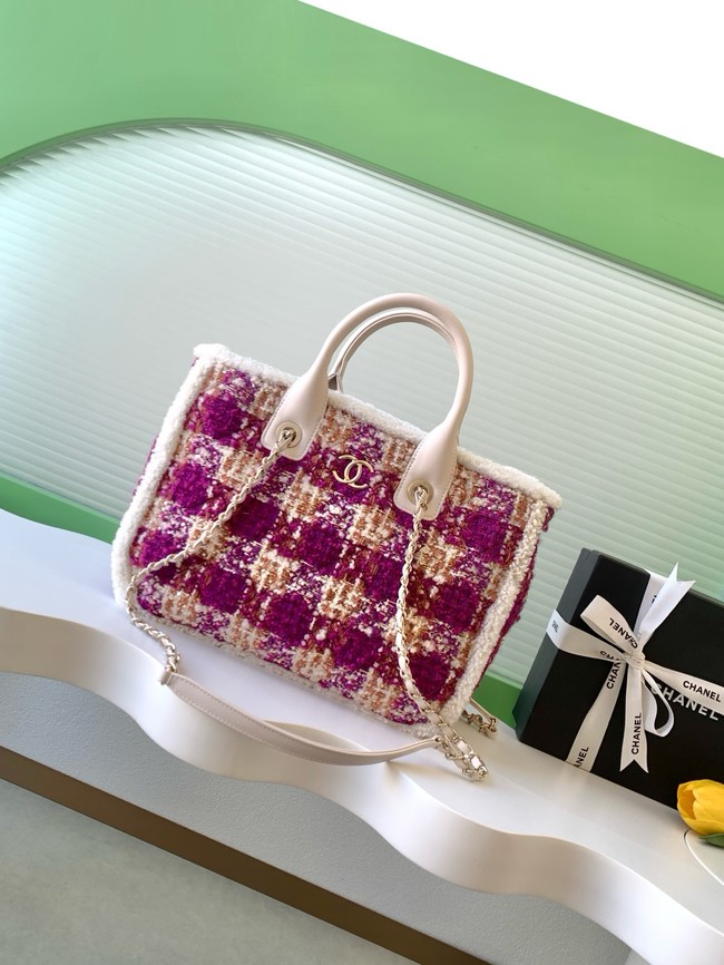 CHANEL Shopping Bag AS5688 white&Purple