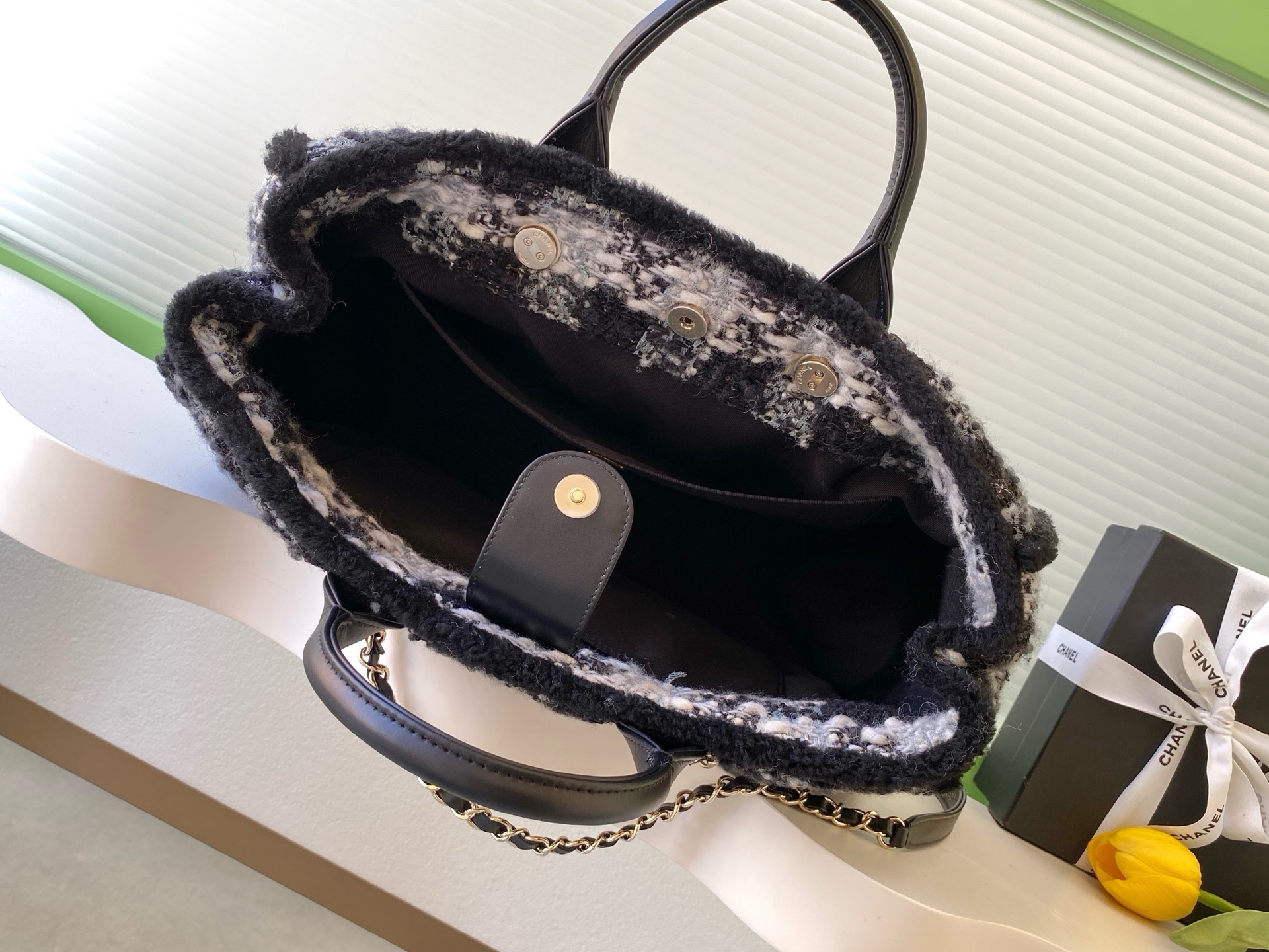 CHANEL Shopping Bag AS5689 Black & Grey