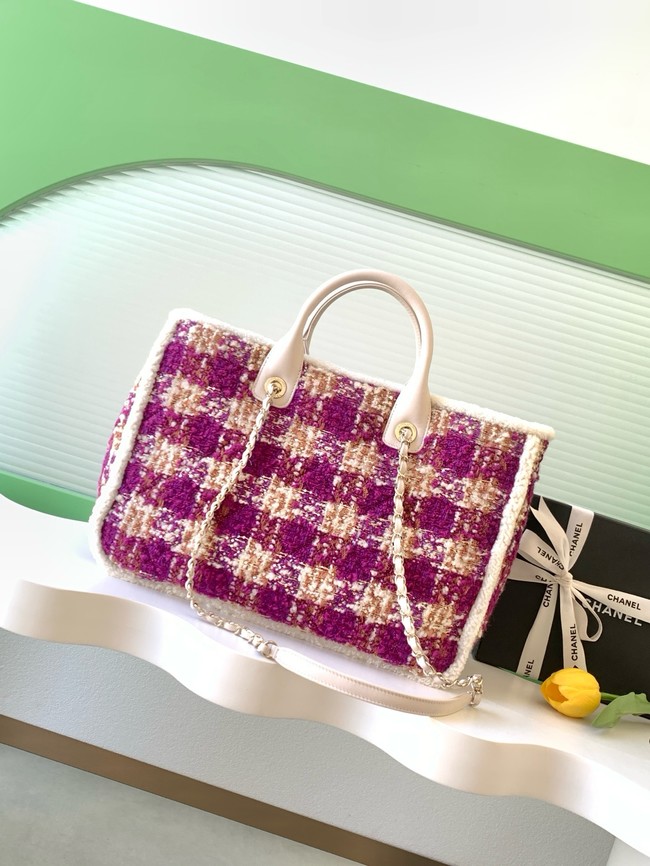 CHANEL Shopping Bag AS5689 white&Purple