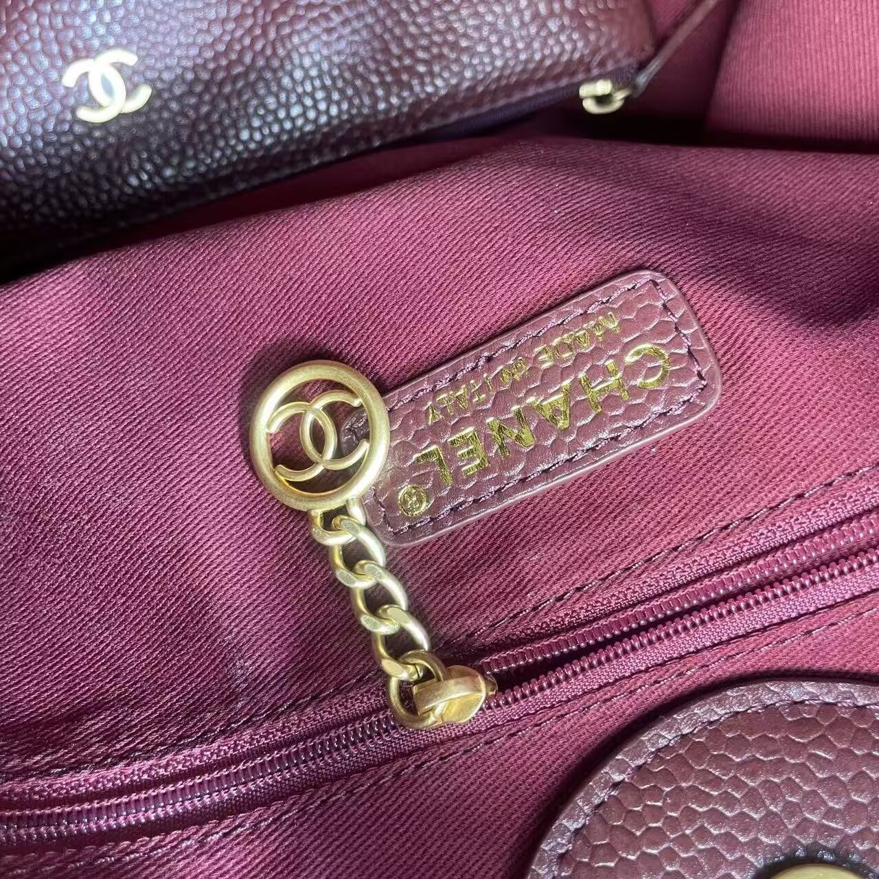 Chanel Original Leather LARGE SHOPPING BAG A66941 Wine