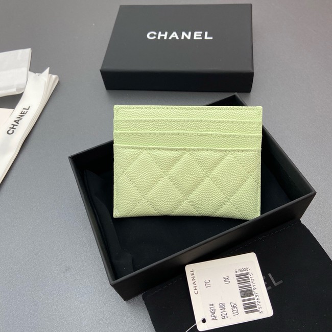 Chanel Classic Card Holder AP4814 light green