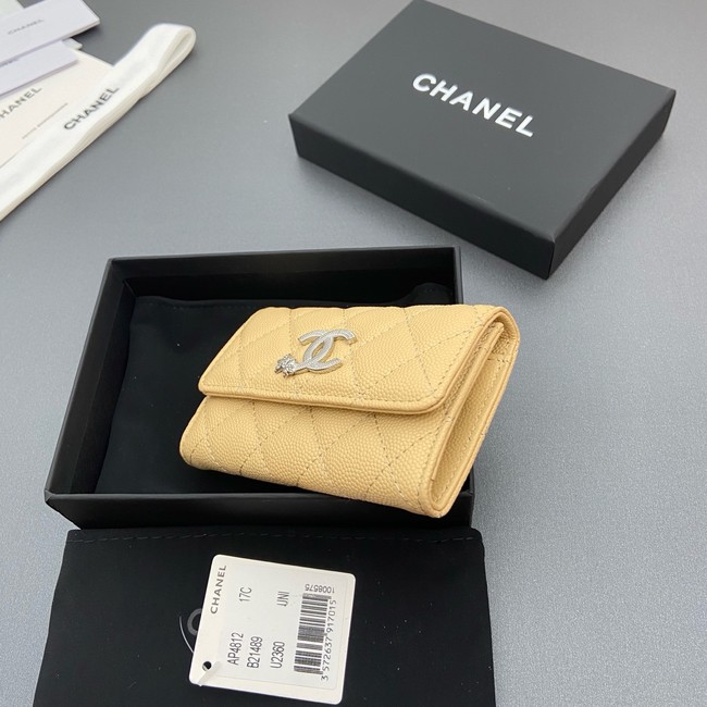 Chanel Flap Card Holder AP4812 yellow